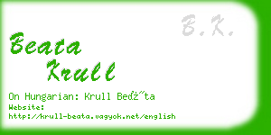 beata krull business card